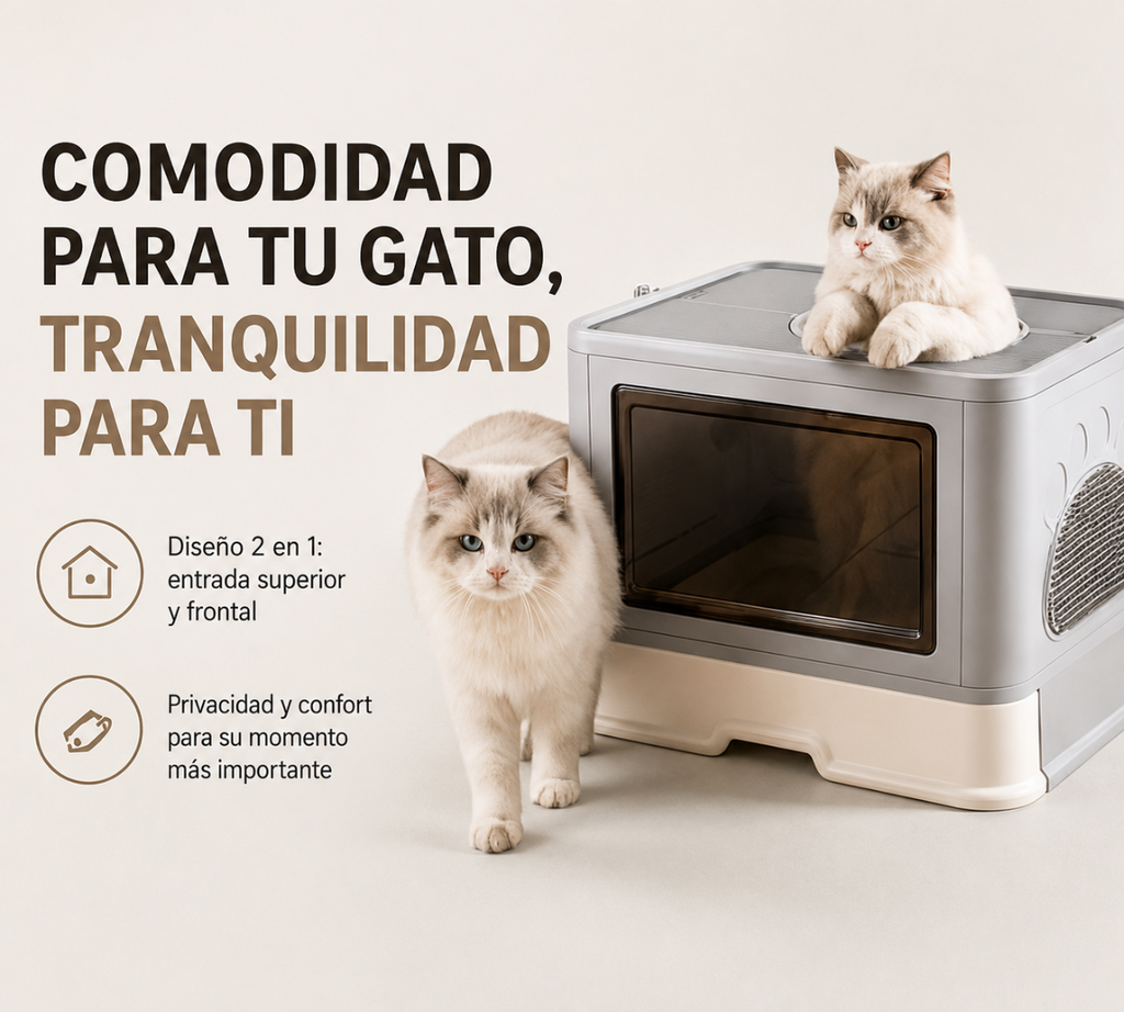 Arenero Para Gato Con Tapa Ventilación B