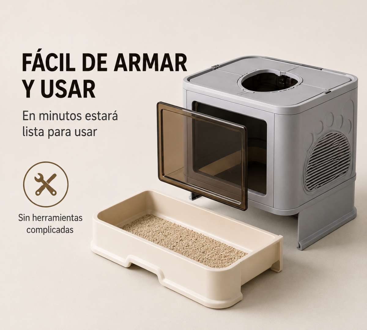 Arenero Para Gato Con Tapa Ventilación B