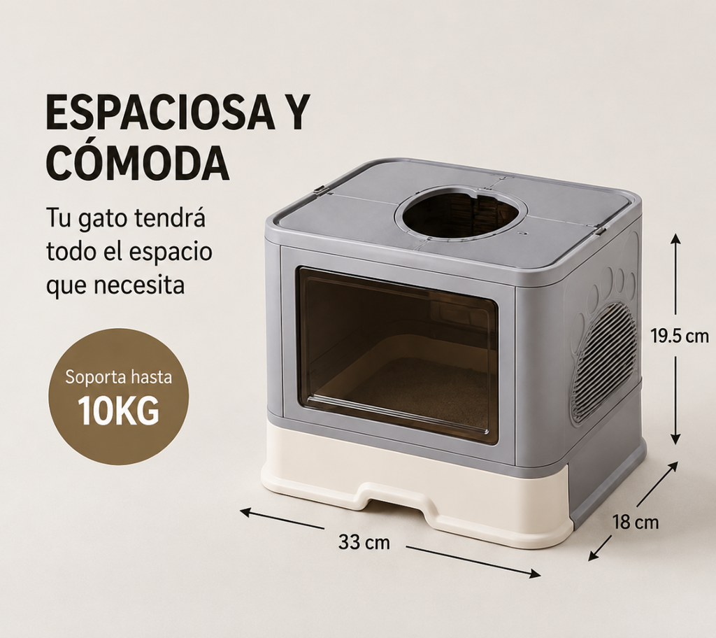 Arenero Para Gato Con Tapa Ventilación B