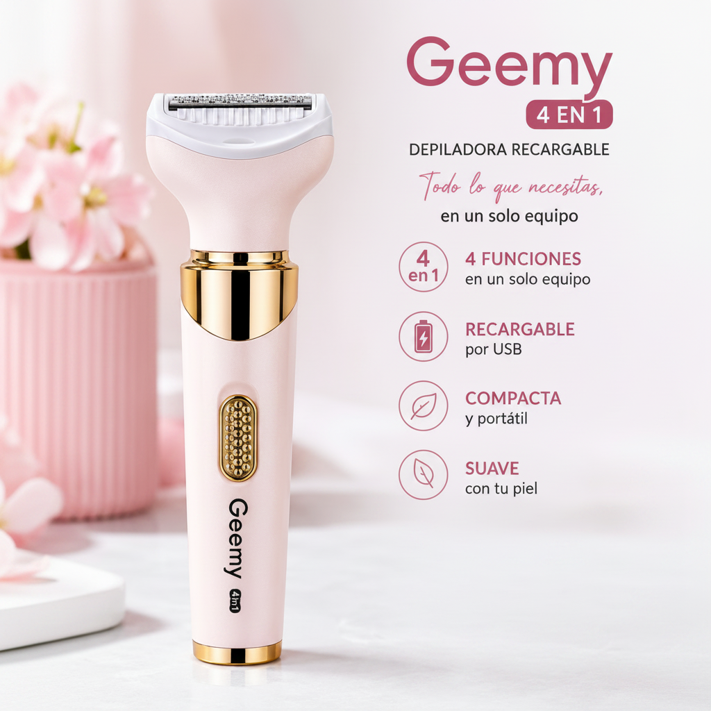 Depiladora Recargable Geemy 4 en 1