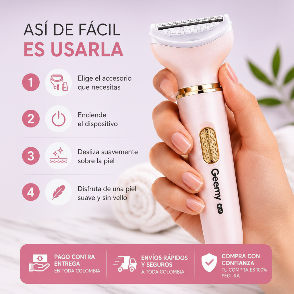 Depiladora Recargable Geemy 4 en 1